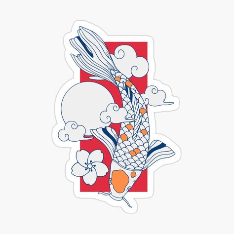 Japanese Koi Fish, Japanese Koi, Stickers Kawaii, Tattoo Sticker, Japanese Tattoo, Tattoo Stickers, Koi Fish, Tattoo Drawings, Koi