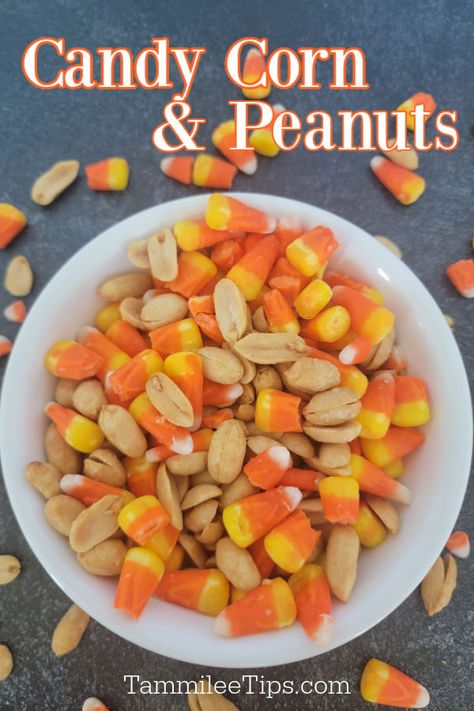 Easy Candy Corn and Peanuts Snack Mix is the perfect sweet and salty snack or treat. Perfect for Fall parties, Halloween Parties and potlucks! Candy Corn Peanuts Recipe, Dry Roasted Peanuts And Candy Corn, Candy Corn Trail Mix Fall Snacks, Candy Corn And Peanuts Gift, Peanuts And Candy Corn Recipe, Candy Corn Peanut Snack, Candy Corn And Peanuts Recipe, Candy Corn Snack Mix Recipes, Candy Corn Mix Fall Snacks