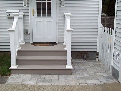 Front Porch Stairs, Step Ideas, Patio Stairs, Front Porch Steps, Porch Stairs, Patio Steps, Entrance Ideas, Burlington Vt, Front Porch Design