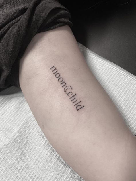 Moonchild Tattoo, Moon Child Tattoo, Spanish Tattoos, Army Tattoos, Universe Tattoo, M Tattoos, Meaningful Tattoo Quotes, Bts Tattoos, Elements Tattoo