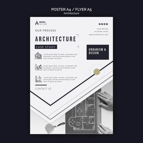 Architecture concept poster template | Free Psd #Freepik #freepsd #flyer #poster #laptop #study Poster Design Interior Architecture, Architecture Poster Design Ideas, Architecture Flyer Design, Architectural Poster Design, Architecture Flyer, Architecture Poster Design, Architecture Design Poster, Casa Malaparte, Poster Frame Design