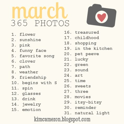 365 Photo Challenge, 365 Day Challenge, 365 Challenge, Photo A Day Challenge, Art Journal Prompts, Photo Prompts, Monthly Photos, Photo Club, Writing Challenge