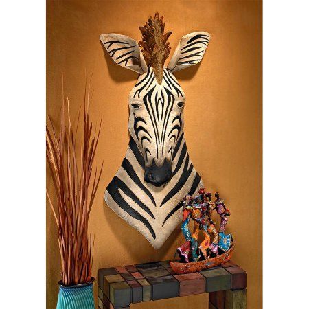 Ivory Palette, Zebra Head, Elephant Wall Decor, African Inspired Decor, Zebra Wall, Safari Decorations, African Home Decor, Wooden Elephant, Animal Wall Decor