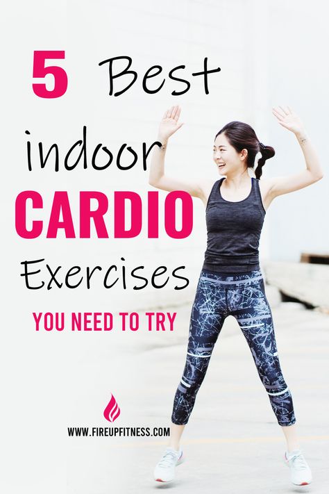 5 Best Indoor Cardio Exercises Indoor Exercises At Home, Exercise At Home No Equipment, Stair Exercises, Indoor Cardio, Home Cardio Workout, Get Fit At Home, Cardio Yoga, Fit At Home, Cardio Exercises