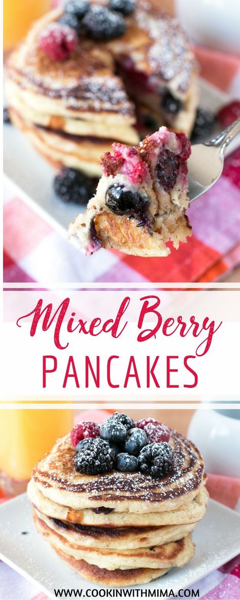 Mixed Berry Pancakes | Pancake Recipes | Breakfast Recipes | Blueberries | Raspberries | Blackberries | Best Pancake Recipe | Cookin With Mima | #mixedberries #pancakes #breakfast #cookinwithmima Buttermilk Pancakes Easy, Blueberries Breakfast, Breakfast Pancakes Recipe, Vegan Banana Pancakes, Kids Pancakes, Berry Pancakes, Best Pancake Recipe, Pancakes Breakfast, Pancake Bites