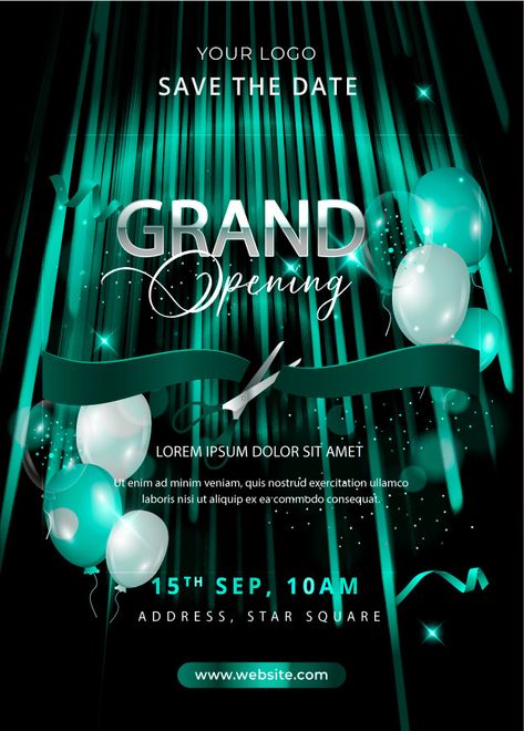 Plantilla De Volante De Gran Inauguración#pikbest#Templates#Flyer Grand Opening, Flyer Template, Save The Date, Save The Date Cards