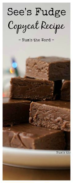 This See’s Fudge is a copycat recipe takes 15 minutes to make and is hands down the best fudge recipe I’ve ever had. It tastes just like the real thing! Sees Fudge Recipe, The Best Fudge, Fudge Christmas, Best Fudge Recipe, Pecan Fudge, Best Fudge, Fudge Recipes Easy, Homemade Fudge, Fudge Easy