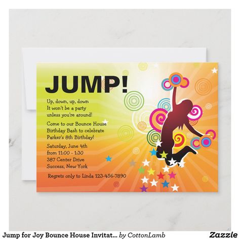 Jump 4 Joy Birthday, Gymnastic Birthday Party, Fun Birthday Invitations, Gymnastics Theme Birthday Party, Gymnastic Birthday, Joy Birthday, Gymnastics Birthday Party, Bounce House Birthday, Gymnast Birthday Party