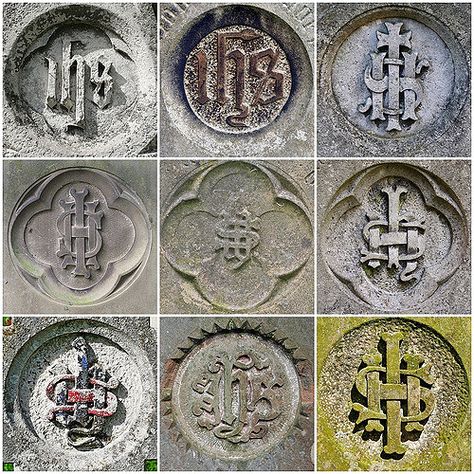 IHS Cemetery Symbols | Created with fd's Flickr Toys 1. IHS,… | Flickr Cemetery Symbols, Catholic Symbols, Celtic Patterns, Cemetery, Monogram, Toys, Pattern, Art