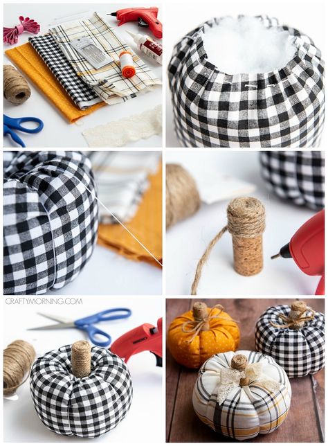 Material Pumpkins, Make Fabric Pumpkins, Pumpkin Tutorial, Pumpkin Patterns, Fall Pumpkin Crafts, Eco Crafts, Fall Sewing, Fall Halloween Crafts, Fall Crafts Diy