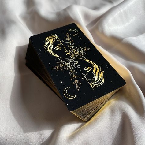 by Meli TheLover
https://www.shopmelina.com/product/newmoontarotdeck/162?cs=true&cst=custom Self Care Tarot, New Moon Tarot, Witches Tarot Cards, Indie Tarot Deck, Modern Tarot Deck, Unique Tarot Decks, Tarot Significado, Gold Foil Cards, Witch Tarot