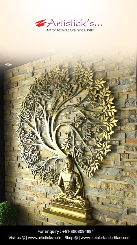 Looking to bring some tranquility to your home or office space? Our Buddha wall mural is the perfect addition to any room! The serene image of the Buddha will create a calming atmosphere, promoting relaxation and mindfulness. Plus, it adds an eye-catching focal point to your decor. Whether you're looking to spruce up your meditation space or just want to bring some peace into your daily surroundings, this mural is the way to go. Buddha Mural Art, Buddha Murals Wall Art, Buddha With Tree, Foyer Area Design Entrance, House Name Plate Design, Buddha Wall Mural, Buddha Mural, Entrance Table Decor, Buddha Wall Decor