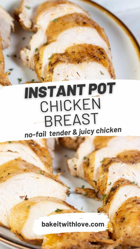 Quick, easy, and tasty chicken breasts turn out perfectly tender and juicy in just minutes! Instant Pot Chicken Breasts, Chicken Breast Instant Pot Recipes, Instant Pot Chicken Breast, Cooking Frozen Chicken Breast, Frozen Chicken Recipes, Cooking Frozen Chicken, Easy Chicken Breast, Best Instant Pot Recipe, Instant Pot Recipes Chicken