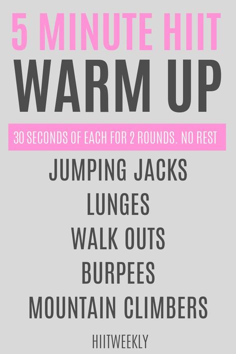 Do this 5 minute warm up before your HIIT and home cardio workouts to reduce your risk of injury and increase performance. 4 Week Workout Plan, Home Cardio, 4 Week Workout, Cardio At Home, Cardio Workout At Home, Weekly Workout Plans, Workout Plan For Beginners, 30 Day Fitness, Cardio Workouts