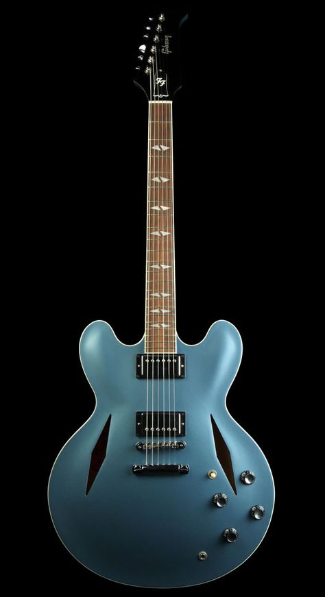 Gibson Dave Grohl ES-335 Semi-Hollowbody in Pelham Blue Dave Grohl Guitar, Semi Hollow Guitar, Trini Lopez, Drum Throne, Famous Guitars, Rare Guitars, Gibson Es, Playing The Guitar, Gibson Guitar