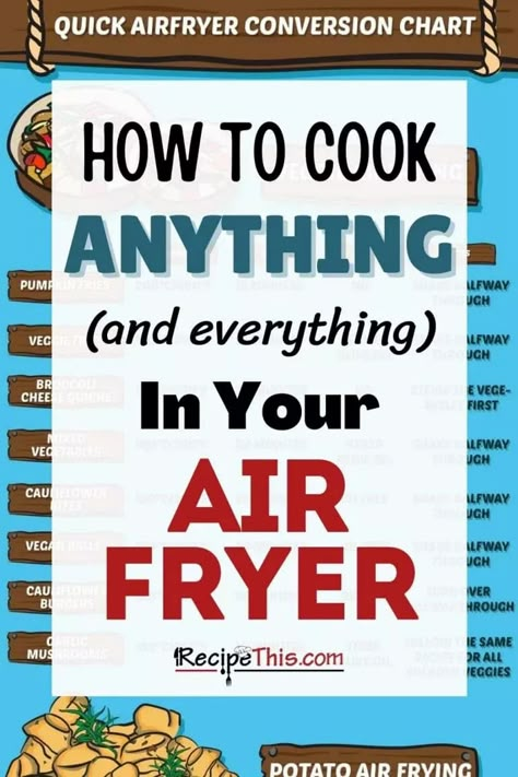 How to convert any recipe to the air fryer. If you are looking to convert your regular oven recipes to the air fryer then this air fryer cooking times guide is perfect for you. #airfryer #airfryertips #airfryerconvert #airfryercooktimes Ninja Cooking System, Air Fryer Cooking, New Air Fryer Recipes, Air Fryer French Fries, Air Fryer Recipes Snacks, Air Fryer Steak, Air Fryer Cooking Times, Cooks Air Fryer, Ninja Recipes