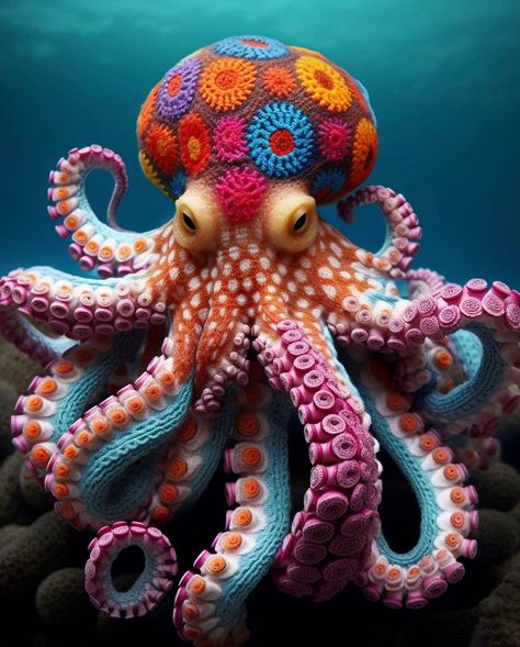 Instagram @joinwhirl, AI Art, Octopus Gallery, Midjourney Pictures Of Octopus, Octopus Fantasy Art, Colourful Octopus, Octopus Aesthetic, Octopus Gif, Arm Tattoos Color, Octopus Photography, Octopus Photos, Octopus Pictures