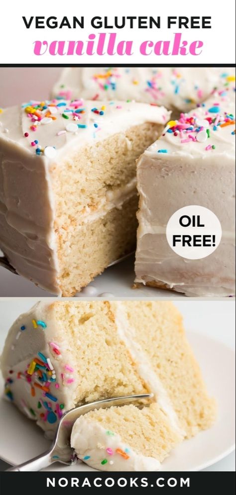 Vanilla Icing Recipe, Gluten Free Angel Food Cake, Easy Vanilla Frosting, Gf Cake Recipe, Vegan Gluten Free Cake, Gluten Free Birthday Cake, Gluten Free Vanilla Cake, Vegan Vanilla Cake, Vegan Birthday Cake