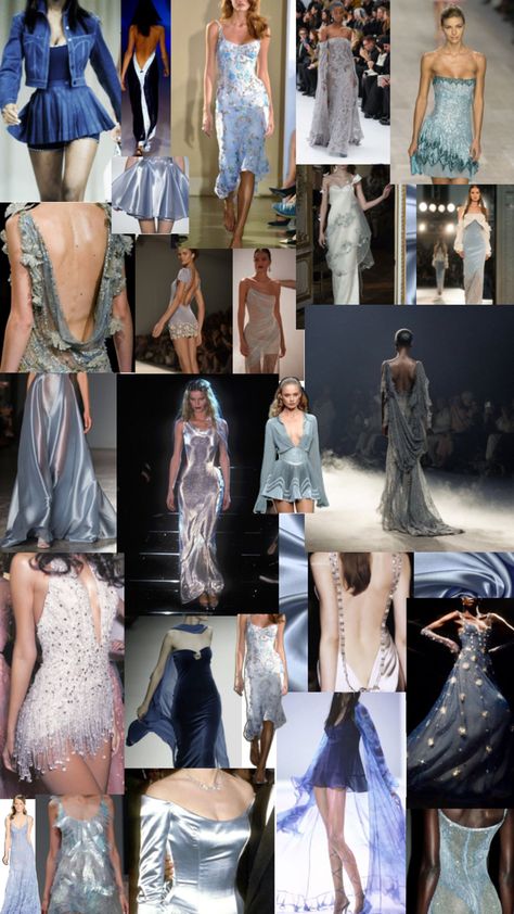 icy #cold #fashion #runways #beauty #dresses #winter #models #inspo #icy #blue #ivory #texture #fashionshows Cold Fashion, Dresses Winter, Denim Inspiration, Icy Blue, Blue Ivory, Themed Party, Adventure Time, Blue Fashion, Party Themes