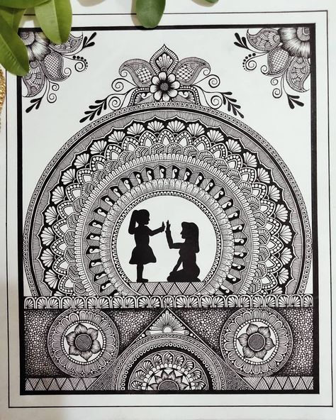 Krishna Mandala, Beautiful Mandala Art, Mandala Sketch, Disney Canvas Art, Easy Mandala, Easy Mandala Drawing, Mandela Art, Creative Bookmarks, Beautiful Mandala