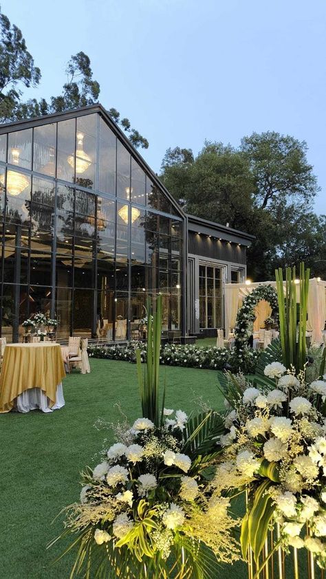 Photo From Glass House - By Tivoli Bijwasan Glasshouse Wedding Reception, Glass Garden Wedding, All Glass Wedding Reception, Wedding Venue Design Plans, Engagement Party Venues, Glass Building Wedding, Glass House Wedding Receptions, Glass Wedding Tent, Wedding Reception Glass House