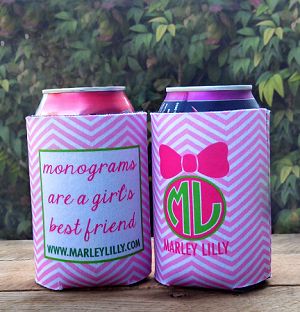 Marley Lilly Monograms are a Girl's Best Friend Promotional Chevron Koolie Marley Lilly, Gadgets And Gizmos, All Things Cute, Sweet Gifts, Monogram Gifts, Girls Best Friend, Drink Sleeves, Cute Gifts, Little One