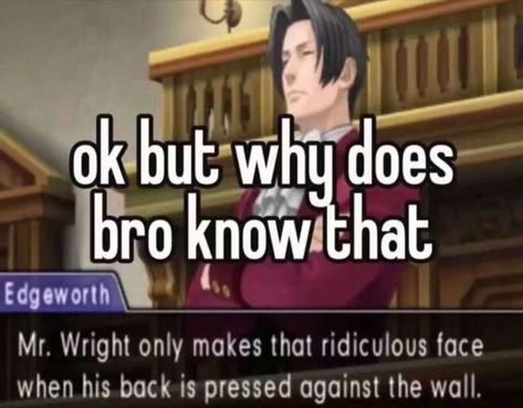 Phoenix And Miles, Miles Edgeworth, Phoenix Wright, Ace Attorney, But Why, Really Funny Pictures, An Anime, Lawyer, Funny Images