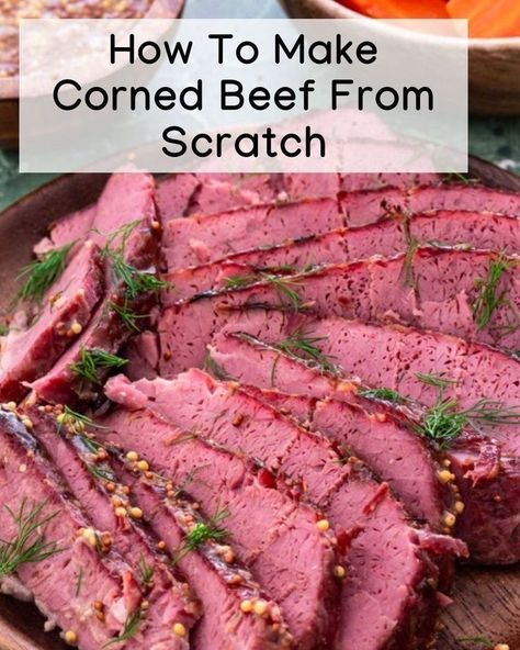 Corned Beef Brine, Corned Beef From Scratch, Brisquet Recipes, Corned Beef Dinner, Tender Corned Beef, Easy Corned Beef, Corned Beef Recipe, Homemade Corned Beef, Canned Corned Beef