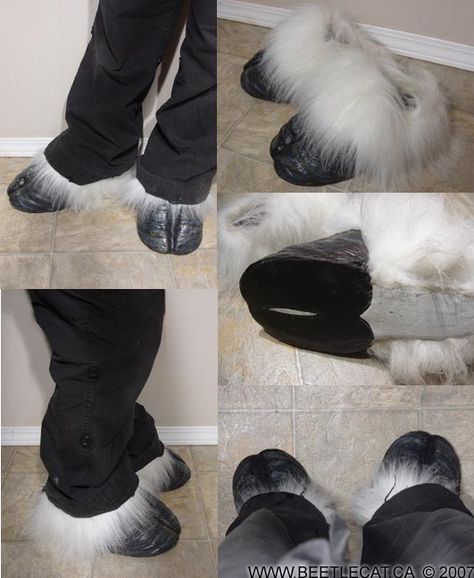 Cloven Hoof Shoes, Hoof Shoes Diy, Sheep Cosplay, Goat Costume, Faun Costume, Donkey Costume, Narnia Costumes, Shrek Jr, Hoof Shoes