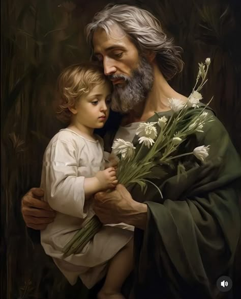 Saint Joseph Art, St Joseph Catholic, Jesus Mother, Mother Mary Images, Catholic Pictures, Sao Jose, Jesus Mary And Joseph, Religious Pictures, Jesus And Mary Pictures