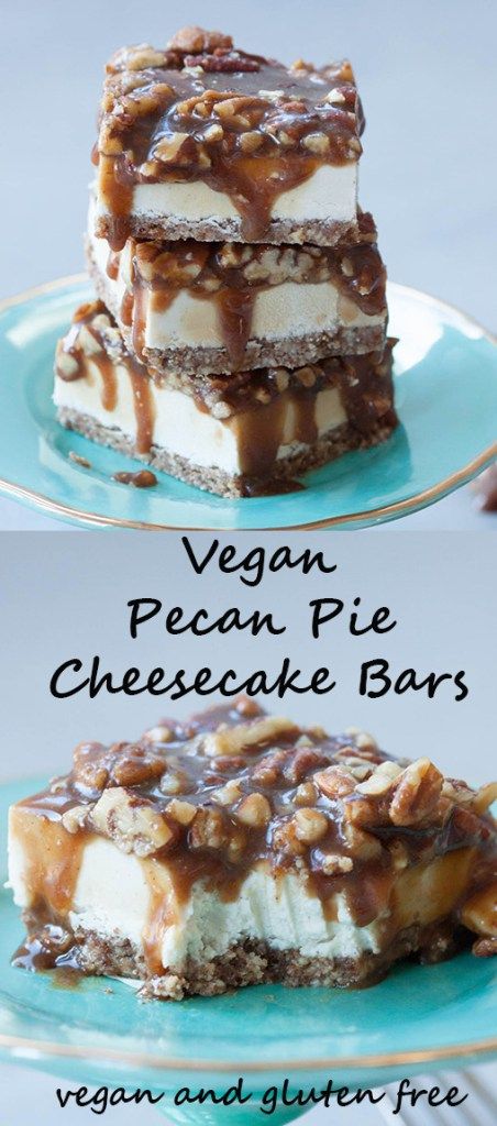 A delicious twist on a classic fav these Vegan Pecan Pie Cheesecake Bars are perfect for the holidays! Pecan Pie Cheesecake Bars, Vegan Pecan Pie, Vegan Pecan, Pecan Pie Cheesecake, Pie Cheesecake, Vegan Cheesecake, Vegan Thanksgiving, Cheesecake Bars, Vegan Dessert Recipes