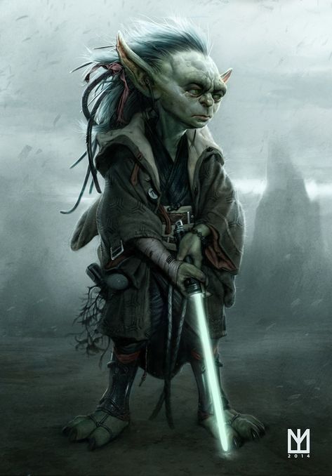 Yoda as a young Jedi master from the Star Wars universe by Marco Teixeira Master Yoda Art, Jedi Master Yoda, Yoda Art, Game Star, Mara Jade, Art Geek, Master Yoda, Concept Art World, Heroic Fantasy