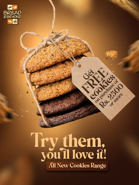 Bread & Beyond | Social Media & Posters Bread Social Media Design, Bakery Advertising Posters, Bakery Social Media Design, Bakery Poster Design, Bakery Ads, Bakery Social Media, Bakery Poster, Bakery Branding Design, Healthy Biscuits