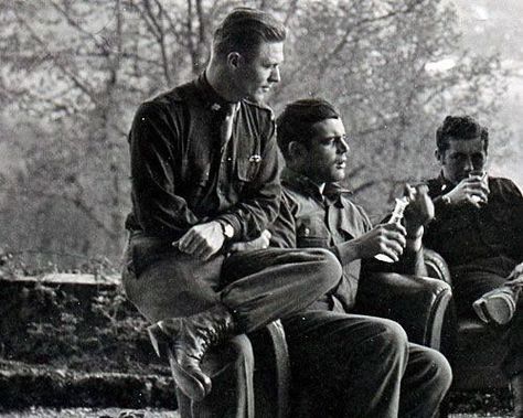 Major Richard Winters Captain Lewis Nixon & Lieutenant Harry Welsh Austria 1945 Lewis Nixon, 101st Airborne Division, Staff Sergeant, Band Of Brothers, Photo Vintage, Nixon, Military History, American History, Austria