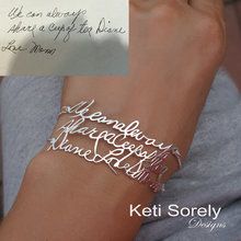 Keti Sorely Designs - Shopping Cart Desired Handwriting, Memorable Jewelry, Bracelet Message, Necklace Tattoo, Handwriting Bracelet, Message Necklace, Signature Bracelet, Message Bracelet, Gold Armband