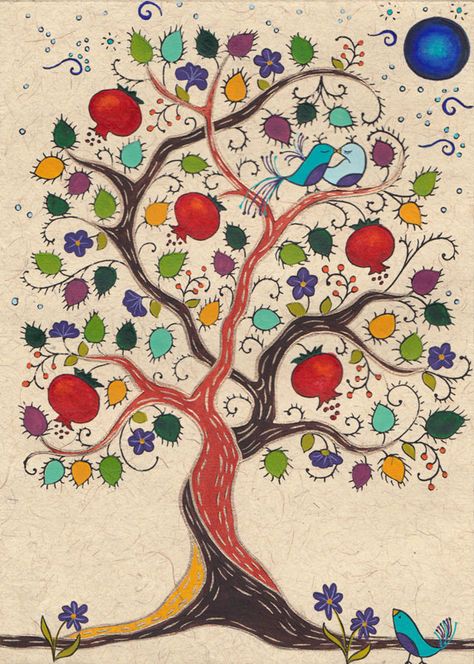 Tree of Life Vertical ∙ Tree of Life ∙ R. MICHELSON GALLERIES Tree Of Life Murals On Wall, Tree Of Life Mural, Tree Drawing Simple, Tree Of Life Artwork, Tree Of Life Painting, Folk Illustration, Tree Tapestry, Tree Of Life Art, Celtic Tree Of Life