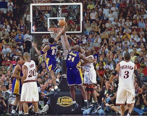 2001 game 5 in Philadelphia...repeat championship 2001 Nba Finals, Kobe Shaq, Lakers Win, Ball Aesthetic, Dynamic Duos, Nba Pictures, Allen Iverson, Shaquille O'neal, One Photo