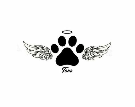 Alas Tattoo, Pawprint Tattoo, Airbrush Designs, Angel Books, Memorial Tattoos, Dog Tattoos, Paw Prints, Pet Loss, Dog Paws