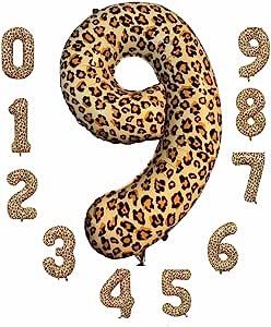 40 Inch Leopard Large Numbers Balloons, Cheetah Balloons 0-9, Birthday Party Balloons Decorations (4) Numbers Balloons, Party Balloons Decorations, Large Number Balloons, 9 Birthday, Birthday Party Balloons, Cheetah Style, 40 Birthday, Balloons Decorations, Large Numbers