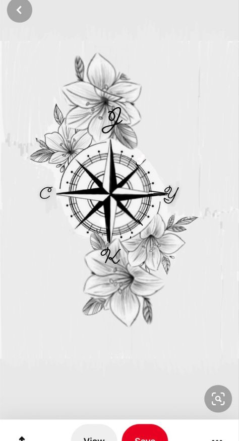 Compass And Rose Tattoo Design, Compass Tattoo With Flowers, Elegant Compass Tattoo, Compass Hip Tattoos Women, Compass With Vines Tattoo, Compass And Flower Tattoo Sleeve, Compass Flower Tattoo, Compass Rose Tattoo Feminine, Compass With Flowers Tattoo