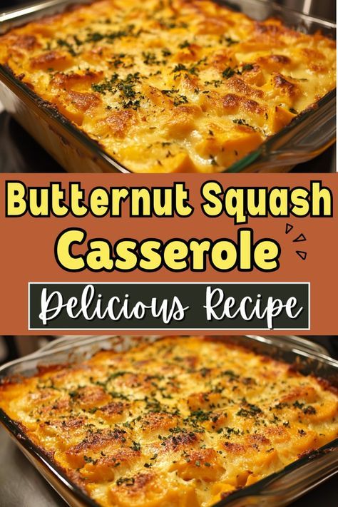 If you're looking for the perfect fall side dish, our butternut squash casserole recipe is what you need! Combining creamy roasted squash with a hint of cinnamon and a crunchy pecan topping it's a must-try for anyone looking to add a little seasonal flavor to their meal, whether for Thanksgiving or a cozy weeknight dinner. Try this butternut squash casserole recipe for a delicious and easy-to-make dish. Easy Stuffed Butternut Squash Recipes, Hamburger And Butternut Squash Recipes, Savory Butternut Squash Casserole, Butternut Squash Frozen Recipes, Pan Fried Butternut Squash, Butternut Squash Casserole Recipes Easy, Roasted Butternut Squash Casserole, Sweet Squash Casserole, Recipes For Butternut Squash Side Dishes