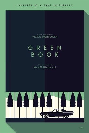 Green Book Ultra Minimalist, Good Comedy Movies, Minimalist Poster Design, Mahershala Ali, Book Poster, Green Book, Viggo Mortensen, Poster Movie, Academy Award Winners