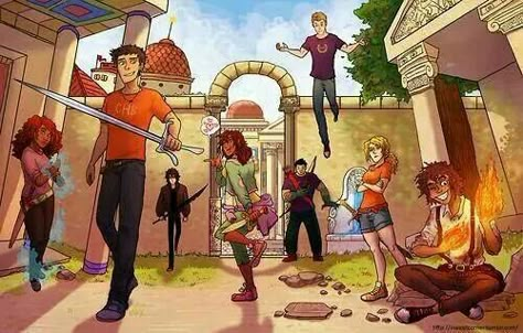 The seven plus Nico in New Rome. Pjo Quotes, Argo 2, Percy Jackson Fanart, Zio Rick, Frank Zhang, Piper Mclean, Jason Grace, Percy Jackson Fan Art, Percy Jackson Characters