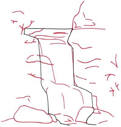 How to Draw a Waterfall | HowStuffWorks Draw A Waterfall, Waterfall Sketch, Waterfall Drawing, Easily Forgotten, Sketch Note, Waterfall Paintings, Landscape Quilts, Landscape Paintings Acrylic, Creature Drawings