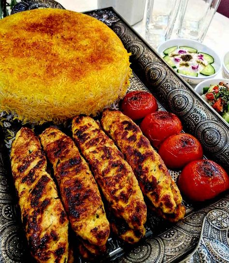 Chicken Koobideh Kabob In Oven Recipe Kubideh Recipe, Chicken Koobideh Recipe, Koobideh Kabob Recipe, Kabab Koobideh, Koobideh Recipe, Persian Chicken, Iranian Dishes, Minced Chicken, Kebab Skewers