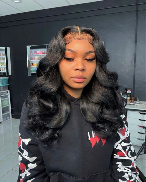 Frontal Wig Hairstyles, Sew In Hairstyles, Birthday Hairstyles, Quick Weave Hairstyles, Dyed Hair Inspiration, Frontal Hairstyles, Dope Hairstyles, Body Wave Wig, Front Lace Wigs Human Hair