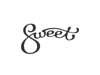 The way this type swoops around like its some swung ice cream or something actually makes it seem sweet. I could see this for s sweets, cupcake, or ice cream store something like that. Sweet Typography, Typography Logo Fonts, Sweet Logo, Type Inspiration, Logo Design Process, Sweet Romance, Typography Letters, Sweet Words, Brush Lettering