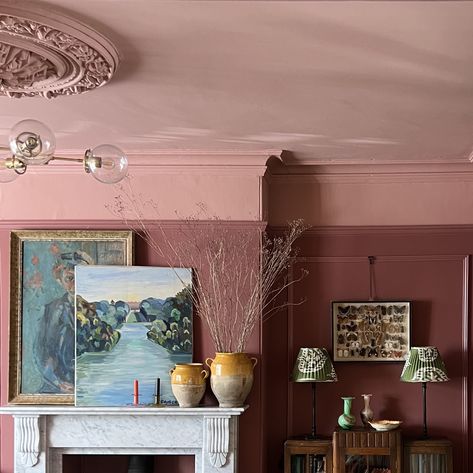 Gallery Archive - Edward Bulmer Natural Paint Upstairs Decor, Natural Paint Colors, Edward Bulmer, Natural Paint, Natural Heritage, Painted Paneling, Pompadour, Pink Walls, Nature Paintings