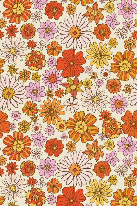 This multicolor floral wallpaper is best described in one word: stunning. It makes a beautiful addition to any space in your home, especially a space like your accent wall where it can be intimidating to get too bold with design elements. With this wallpaper, you get luxury, trendy style, and a design that stands the test of time (because it already has)! That’s one of the best qualities of colorful wallpapers – they have already proven they can be appreciated well into the future. Exactly the t Floral Peel And Stick Wallpaper, Trending Wallpaper, 70s Floral, Camper Interior, Art Patterns, Watch Wallpaper, Apple Watch Wallpaper, Popular Designs, Paper Cut Art