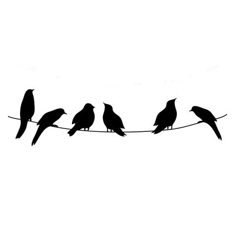 Black birds on wire Birds On Wire Silhouette, Crow On A Wire Tattoo, Birds Shilloute, Bird On Wire Silhouette, Bird Shiloutte, Birds On Wire Drawing, Birds On The Wire, Crows On A Wire, Birds On A Wire Tattoo